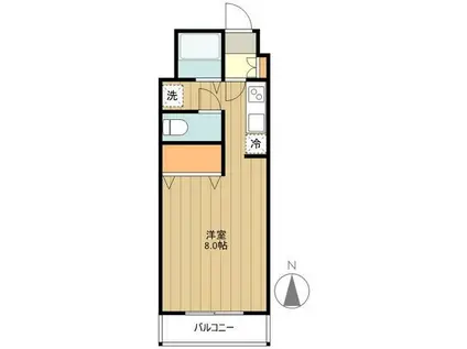 MHビルII(1K/1階)の間取り写真