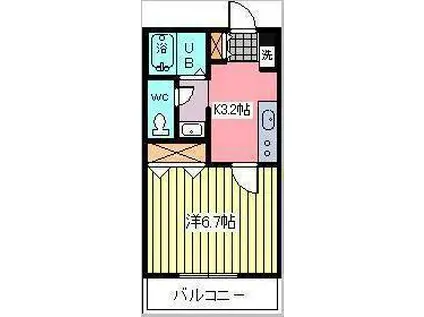 MAISON I-BOX(1K/2階)の間取り写真