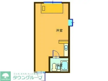 パトリエ本庄(ワンルーム/2階)の間取り写真