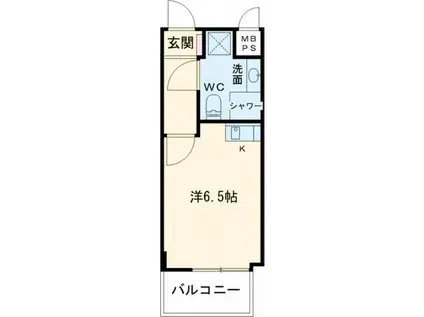 ライオンズマンション拝島第2(ワンルーム/1階)の間取り写真