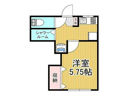 サンコーポ(1K/1階)の間取り写真