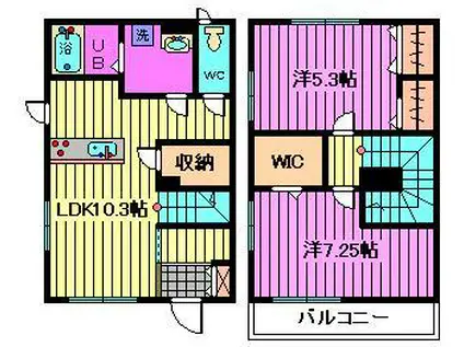 ソレアードIII(2LDK/1階)の間取り写真