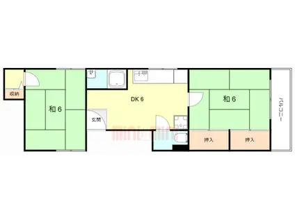 メゾン塚本(2DK/3階)の間取り写真