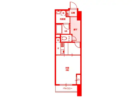 POWERHOUSE THE RESIDENCE(1DK/12階)の間取り写真