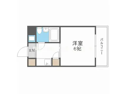 ビバリーヒルズ花園南(ワンルーム/3階)の間取り写真