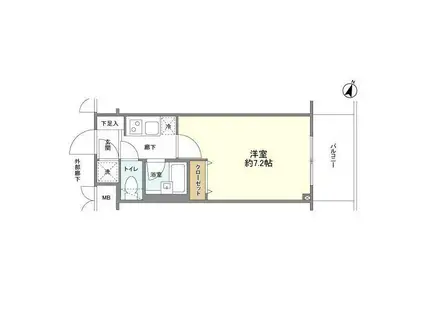 パレステュディオ日本橋浜町駅前(1K/10階)の間取り写真