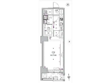 クレイシア三田(1K/7階)の間取り写真