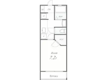 パルメゾン(1K/1階)の間取り写真