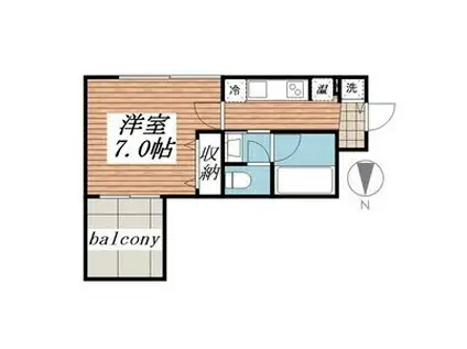 東桜コート(1K/10階)の間取り写真