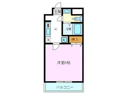 ジルコーバ(1K/1階)の間取り写真