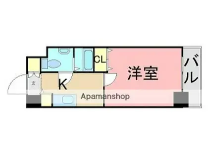 スカイコート博多駅前I(1K/6階)の間取り写真