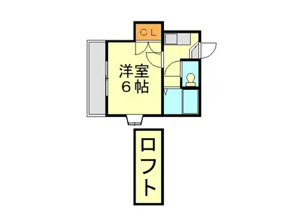 モアナサーフ折尾(1K/1階)の間取り写真