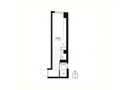 KS283(ワンルーム/2階)の間取り写真