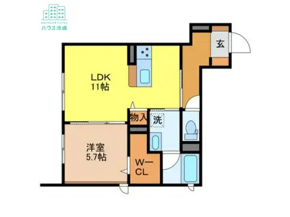 シャーメゾン フォルジュロン(1LDK/1階)の間取り写真