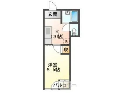 コート・キッスロード(1K/4階)の間取り写真