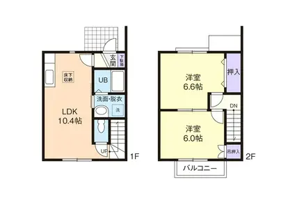 コンフォート21(2LDK/1階)の間取り写真