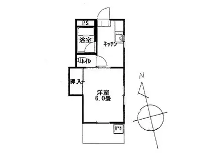 小泉コーポ(1K/1階)の間取り写真