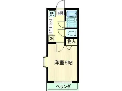 コーポイズミ(1K/3階)の間取り写真