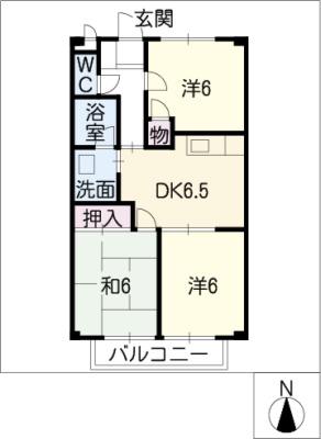 SURPLUS寺津(3DK/2階)の間取り写真