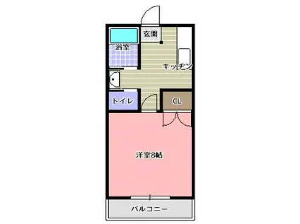 アーバン宮司II(1K/1階)の間取り写真