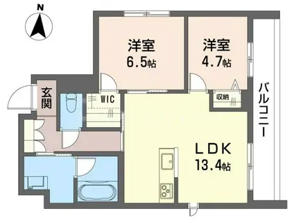 シャーメゾン ボヌール(2LDK/3階)の間取り写真