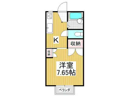 エンプレス(1K/2階)の間取り写真