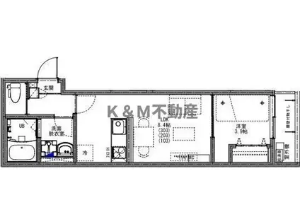 KEIAI RESIDENCE 南柏(1LDK/2階)の間取り写真