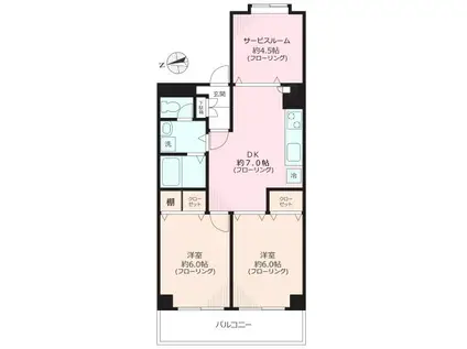 アトル本郷(2SDK/1階)の間取り写真