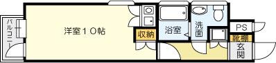 オリエンタル江南町(ワンルーム/9階)の間取り写真