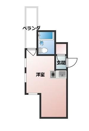 ウェルネスコート コスモス(ワンルーム/2階)の間取り写真