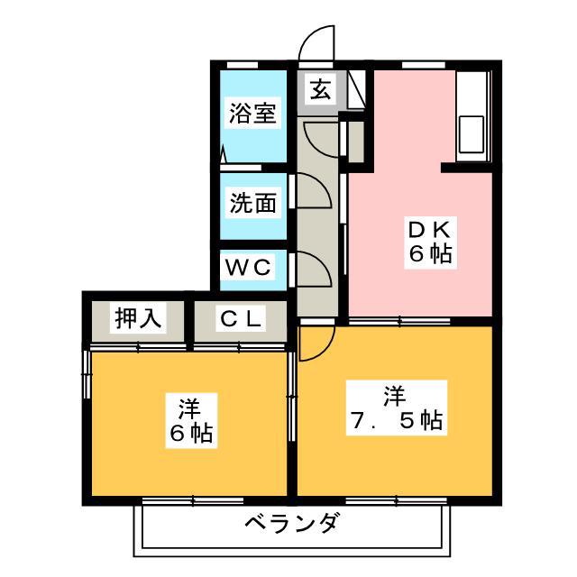 KIMI.HOUSE(2DK/2階)の間取り写真