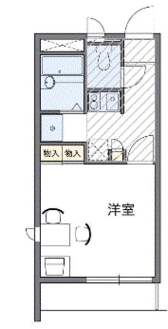 レオパレス友井(1K/1階)の間取り写真