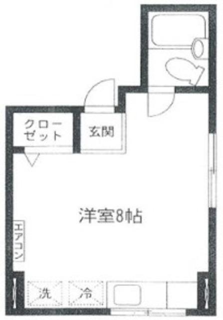 クラチビル(ワンルーム/1階)の間取り写真