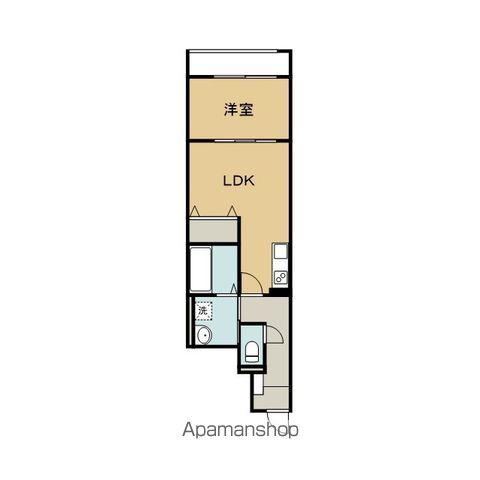 シャルマンB(1LDK/1階)の間取り写真