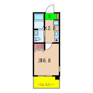 阪神西宮駅前号 607(1K/6階)の間取り写真