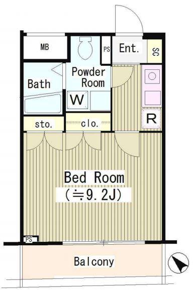 UTA HOUSE ユータハウス(1K/1階)の間取り写真