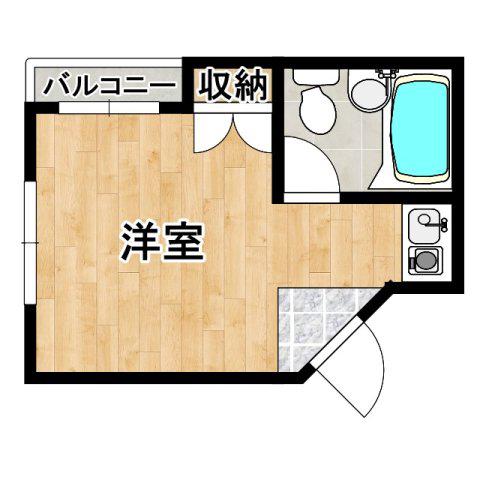 サンプラザ京橋(ワンルーム/2階)の間取り写真
