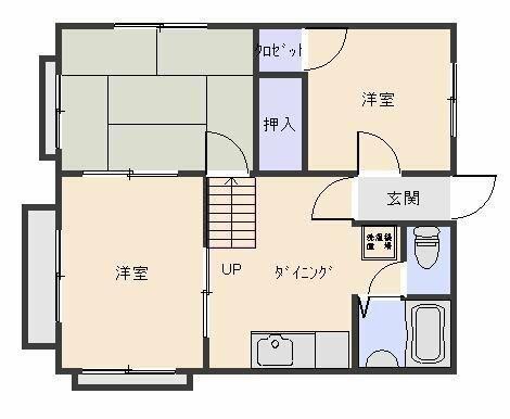 薗部ハイツ(3DK/2階)の間取り写真