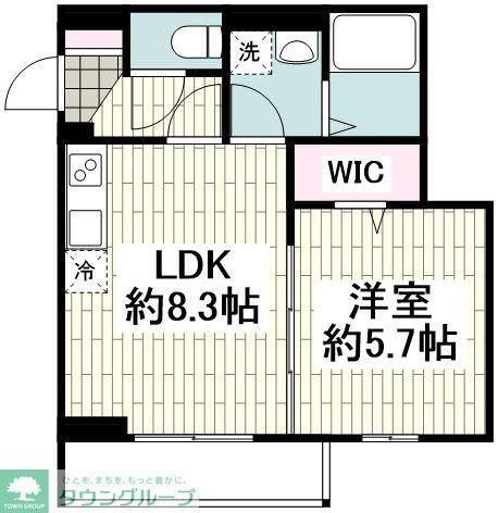 リッツハウスRITZ HOUSE(1LDK/1階)の間取り写真