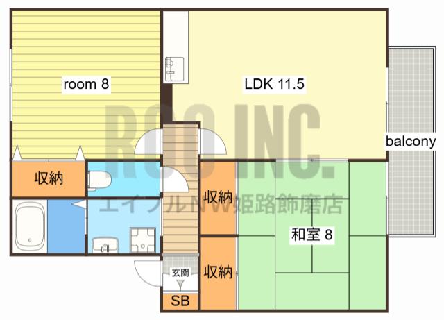 メゾンプランタニエール(2LDK/2階)の間取り写真