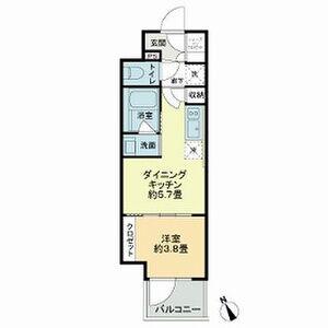 ザ・ライオンズフォーシア今池(1DK/13階)の間取り写真