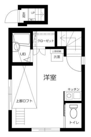 MIRAIIII祐天寺(ワンルーム/2階)の間取り写真