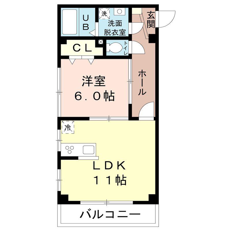 ピーノグランデ(1LDK/1階)の間取り写真
