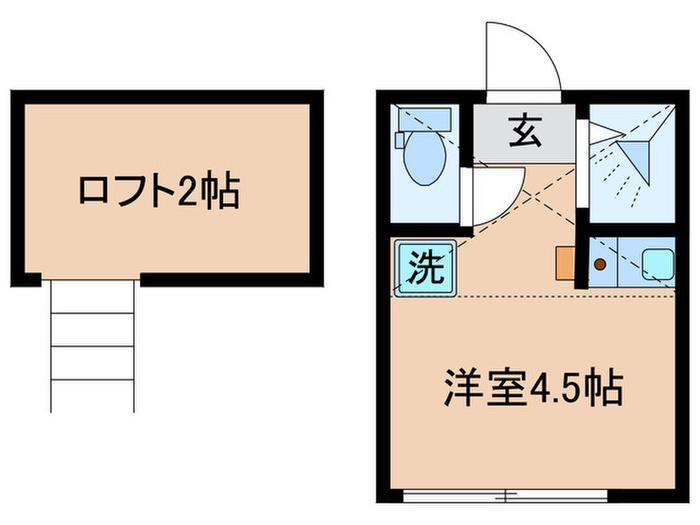 SPILYTUS目黒(ワンルーム/1階)の間取り写真