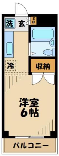 恵マンション(1K/2階)の間取り写真