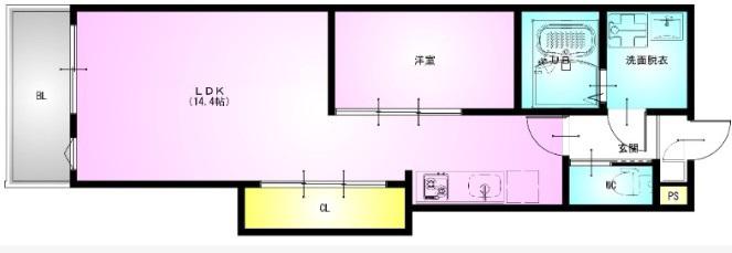REGALEST 上本郷(1LDK/2階)の間取り写真