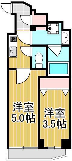 GENOVIA北千住(2K/4階)の間取り写真