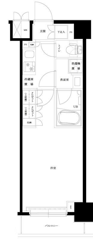 ルーブル住吉弐番館(1K/10階)の間取り写真