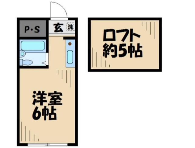 ハイム旭が丘(ワンルーム/1階)の間取り写真