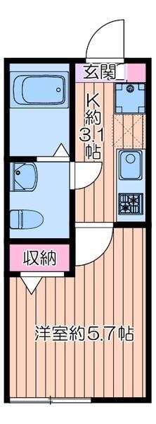 千住GRAYISHWOOD(1K/3階)の間取り写真